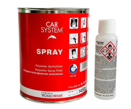Шпатлевка 2К полиэфирная напыляемая SPRAY серая (1.5кг)