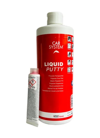 Шпатлевка 2К полиэфирная жидкая LIQUID PUTTY, бежевая (1.0кг)