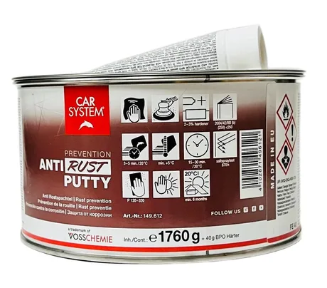 Шпатлевка 2К полиэфирная антикоррозионная ANTI RUST, коричневая (1.8 кг)