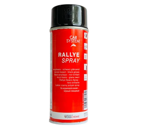 Краска глянцевая RALLYE SPRAY GLOSS, черная (400мл), аэрозоль