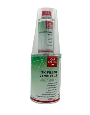 Грунт-наполнитель 2K FILLER VARIO PLUS (грунт 1.0л + отвердитель 0.2л), светло-серый
