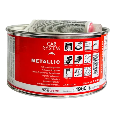 Шпатлевка 2К Полиэфирная С Алюминием Metallic
