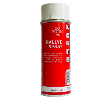 Краска глянцевая RALLYE SPRAY GLOSS, белая (400мл), аэрозоль