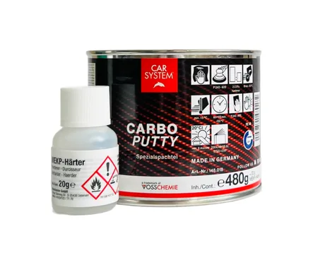 Шпатлевка 2К полиэфирная по карбону CARBO, прозрачная (0.5кг)