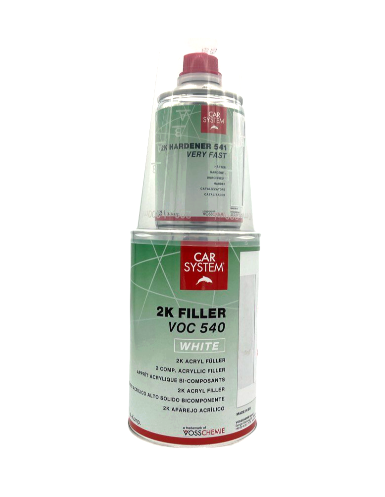 Грунт-наполнитель 2K FILLER VOC 540 4:1 (грунт 1.0л + отвердитель 0.25л), белый
