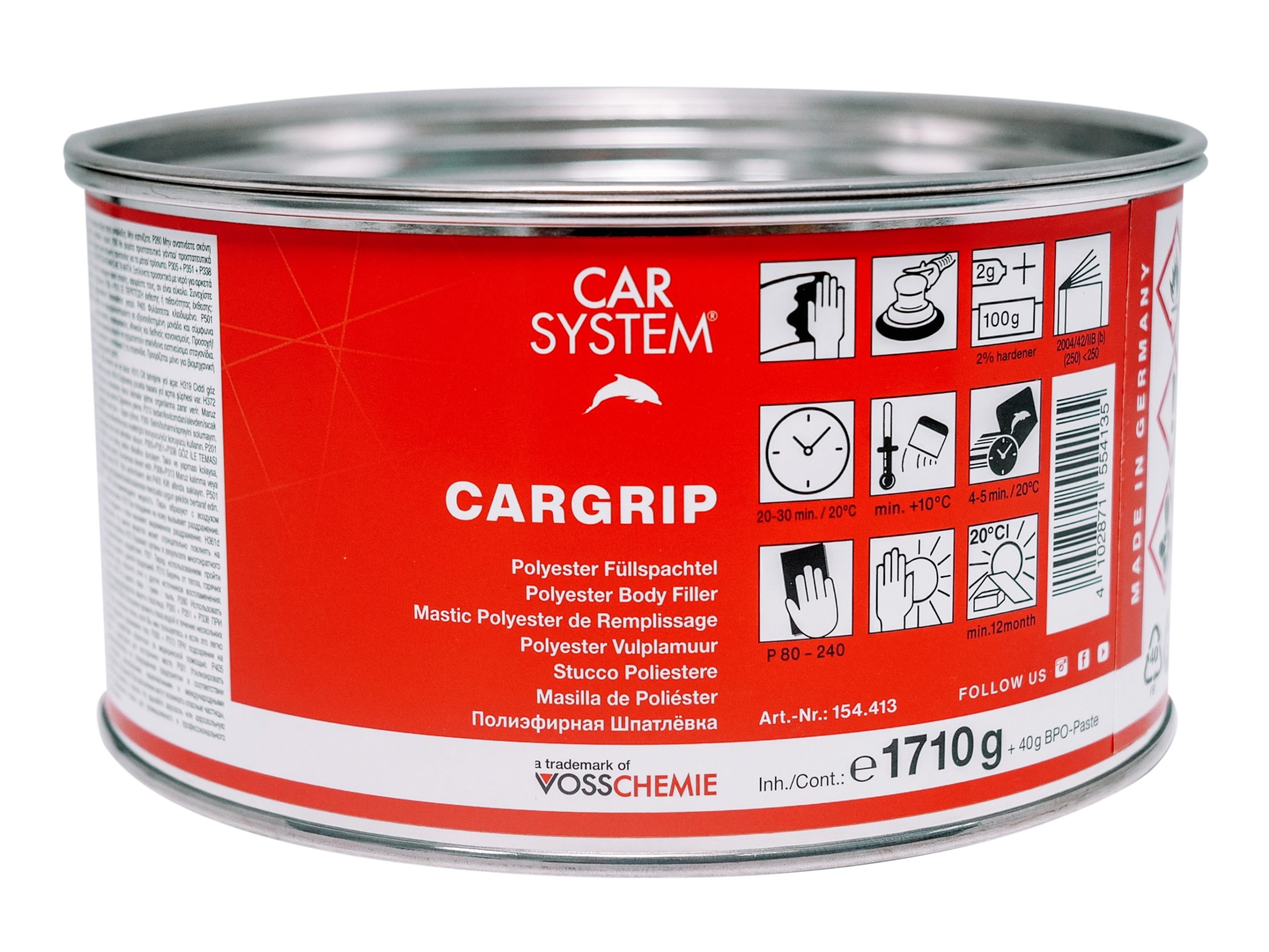 Шпатлёвка 2К полиэфирная наполняющая GARGRIP (1.75кг)