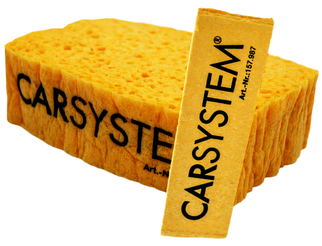 Губка прессованная SQUEEZER с логотипом CARSYSTEM